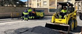 Obras de renovación de la red de agua en la calle José María de la Fuente
