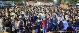 Un multitudinario y magnífico pisto con magro reunió a centenares de comensales en la romería