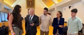 El Ayuntamiento de Ciudad Real recibe a Alba Caballero tras proclamarse campeona de Europa U20 con la selección española de baloncesto